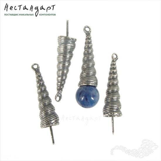 Концевик со штифтом Conus Luteus Silver Plated 35 мм, изображение 4