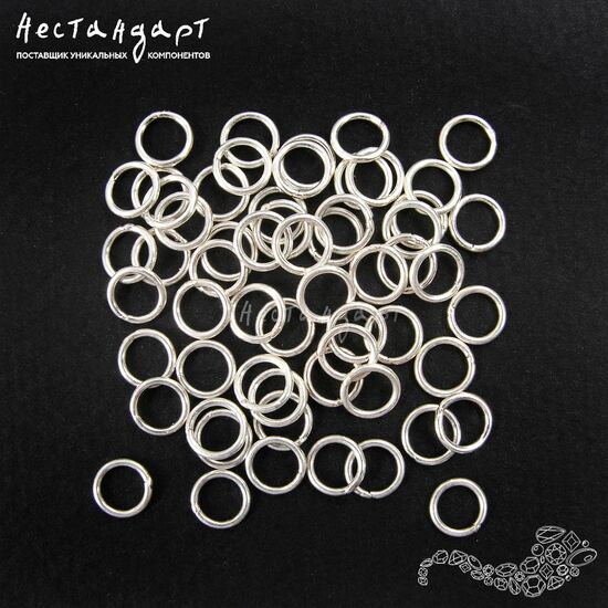 Кольцо соединительное паяное Sterling Silver 6х0,7 мм