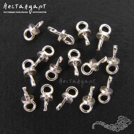 Концевик пустышка Mini Sterling Silver 7x3 мм