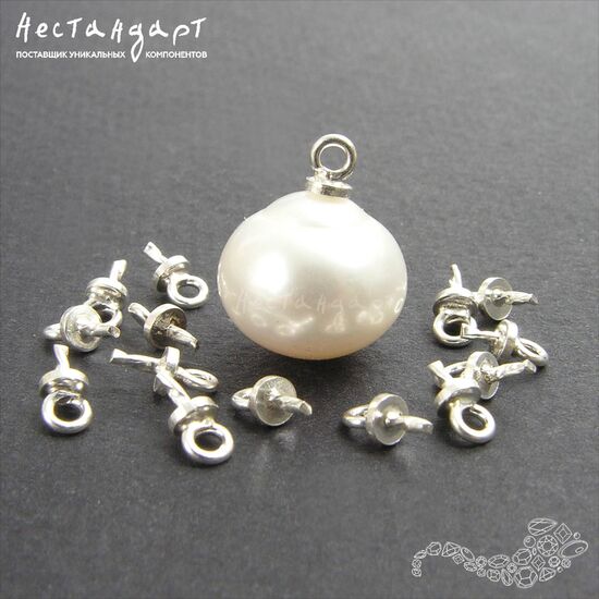 Концевик пустышка Mini Sterling Silver 7x3 мм, изображение 2