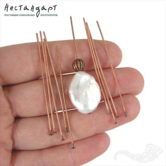 Пин со шляпкой Antique Copper 50х0,8 (уп. 10 шт.), изображение 2