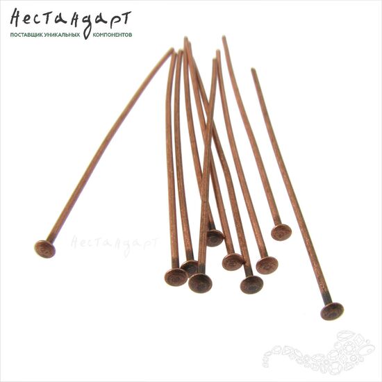 Пин со шляпкой Antique Copper 50х0,8 (уп. 10 шт.), изображение 4