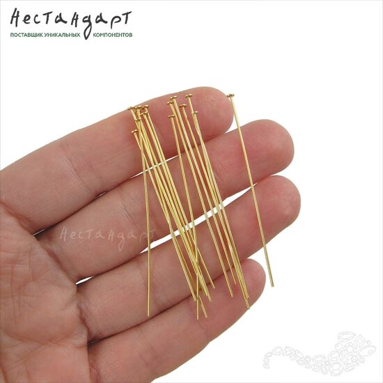 Пин со шляпкой Vermeil Sterling Silver 50х0,6 мм, изображение 2