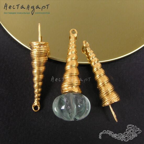 Концевик со штифтом Conus Luteus Gold Plated 35 мм, изображение 3