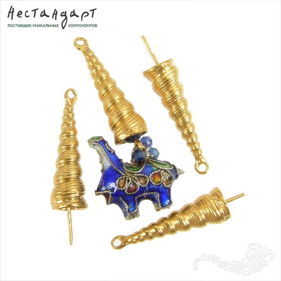 Концевик со штифтом Conus Luteus Gold Plated 35 мм, изображение 4