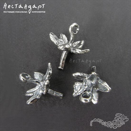 Концевик со штифтом Raspberry Branch Silver Plated 14х12 мм, изображение 3
