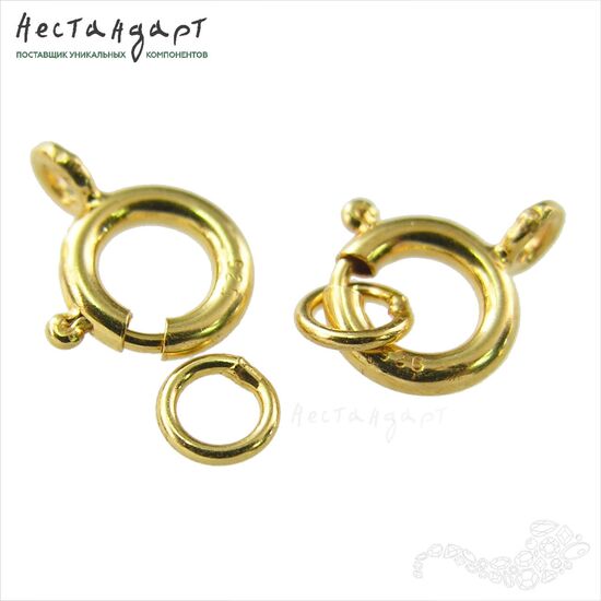 Замок-кольцо Шпрингельный с кольцом Vermeil Sterling Silver 8 мм