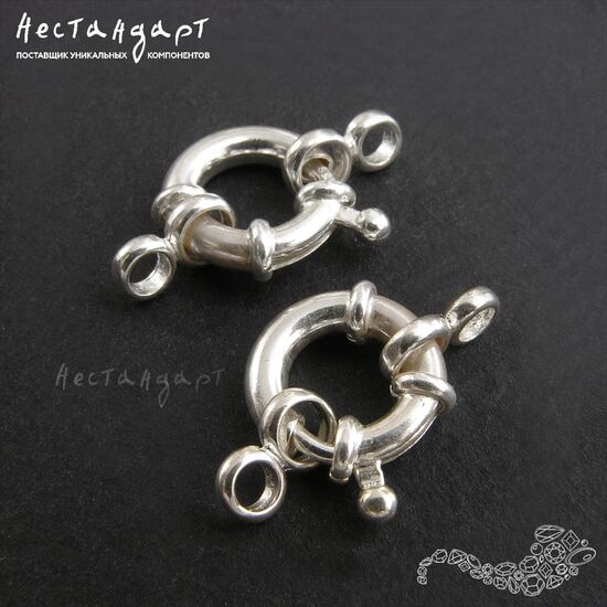 Замок-штурвал Wheel Sterling Silver 19х10 мм, изображение 3