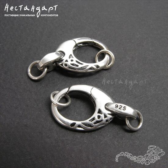 Замок-карабин с кольцами Impression Sterling Silver 30 мм, изображение 3