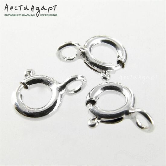 Замок-кольцо Шпрингельный Sterling Silver (6 мм), Размер: 6 мм, изображение 2
