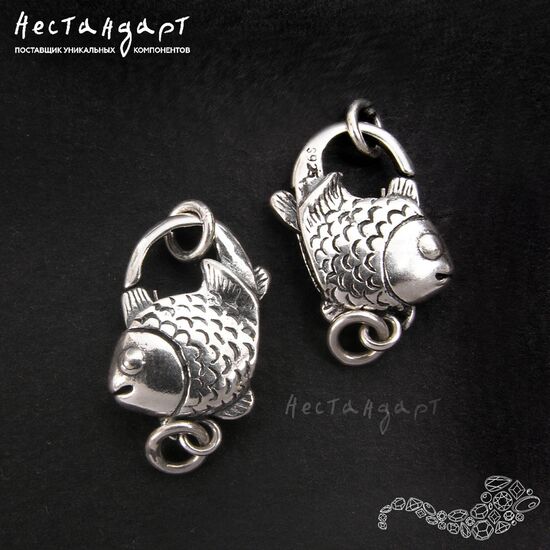 Замок-карабин с кольцами Koi Carp Sterling Silver 24 мм