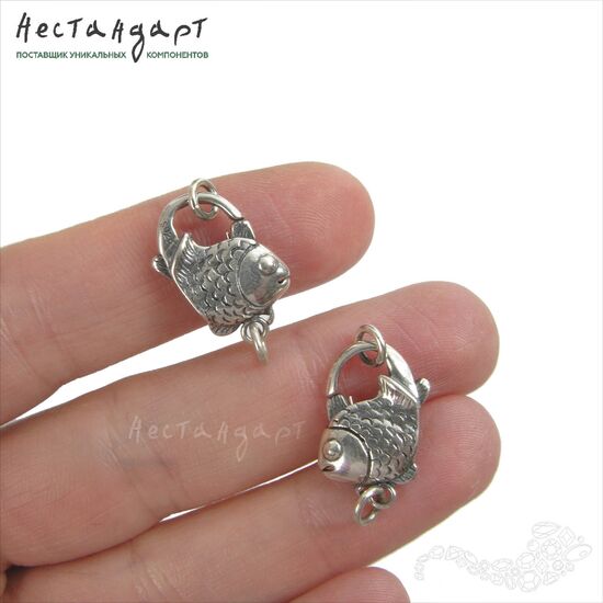 Замок-карабин с кольцами Koi Carp Sterling Silver 24 мм, изображение 2