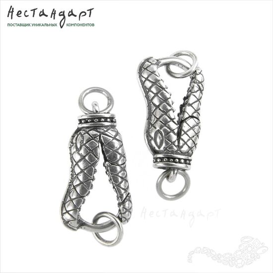Декоративный замок с кольцами Uroboros Sterling Silver 29х12 мм, изображение 4
