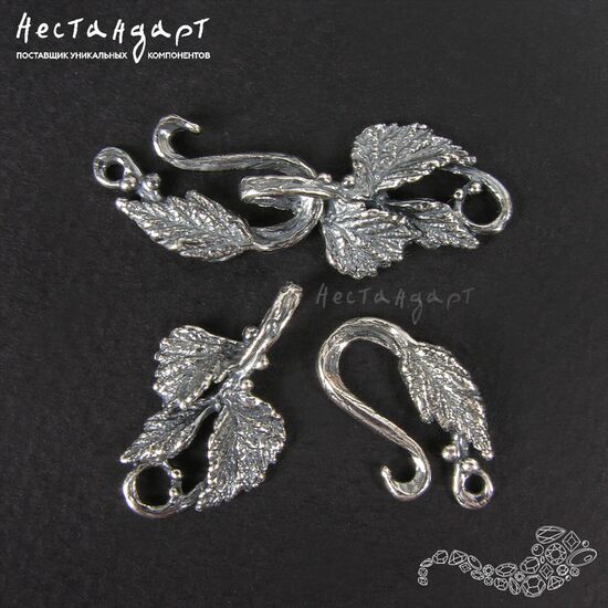 Замок-крючок Flora Silver Plated 41 мм, изображение 3