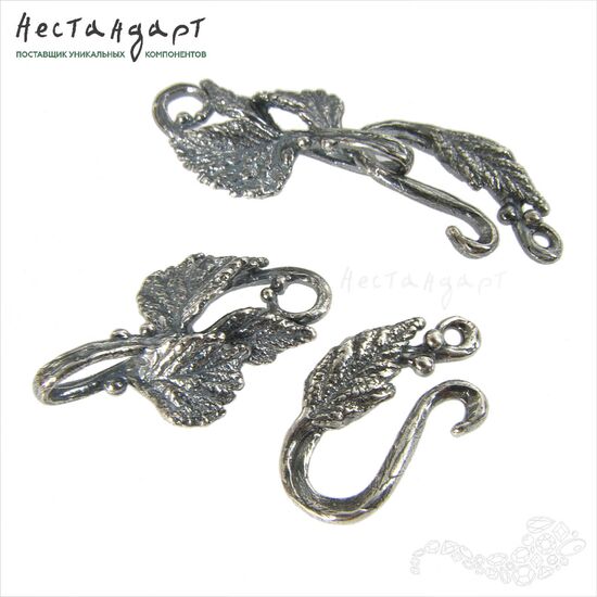 Замок-крючок Flora Silver Plated 41 мм, изображение 4