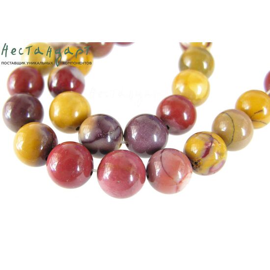 Яшма натуральная Мукаит 12 мм, изображение 3