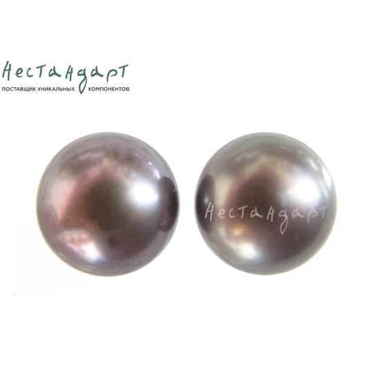 Жемчуг натуральный полусверленный Iridescent Black 11-11,5 мм, изображение 2