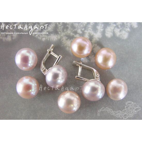 Жемчуг натуральный полусверленный Majestic Rose 10,5-11 мм (пара), изображение 2
