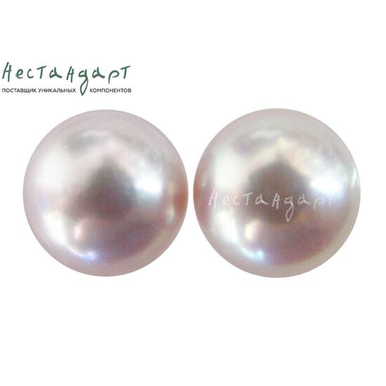 Жемчуг натуральный полусверленный Majestic Rose 10,5-11 мм (пара), изображение 3