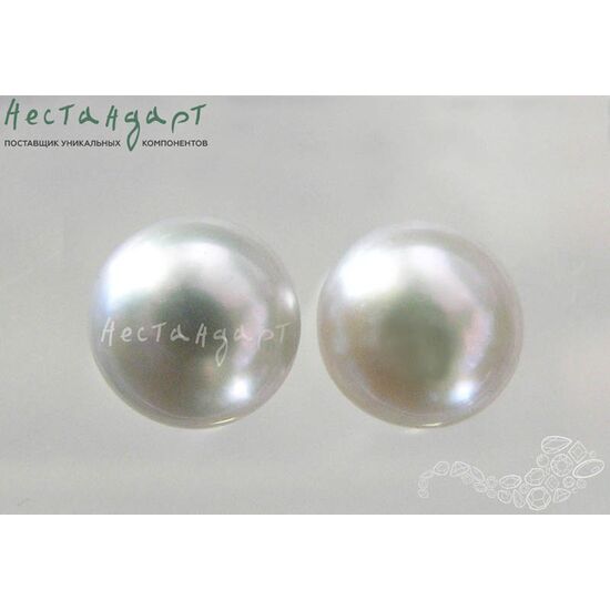 Жемчуг натуральный полусверленный Steel Gray 7,5-8 мм, изображение 4