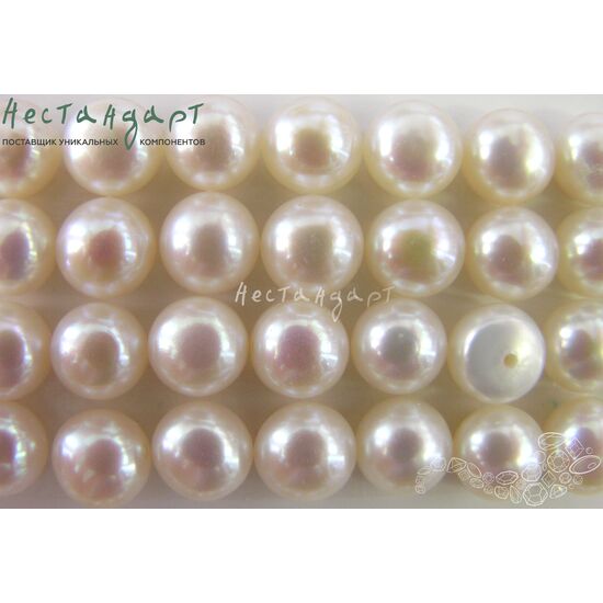 Жемчуг натуральный полусверленный White 7,5 мм (пара), изображение 3