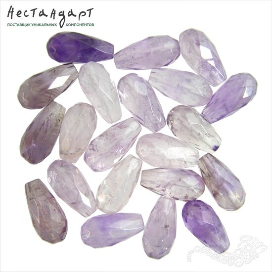 Аметист натуральный Drop Faceted 16х8,5 мм