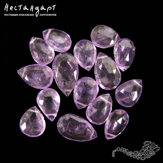 Аметрин натуральный Flat Drop 11-17 мм