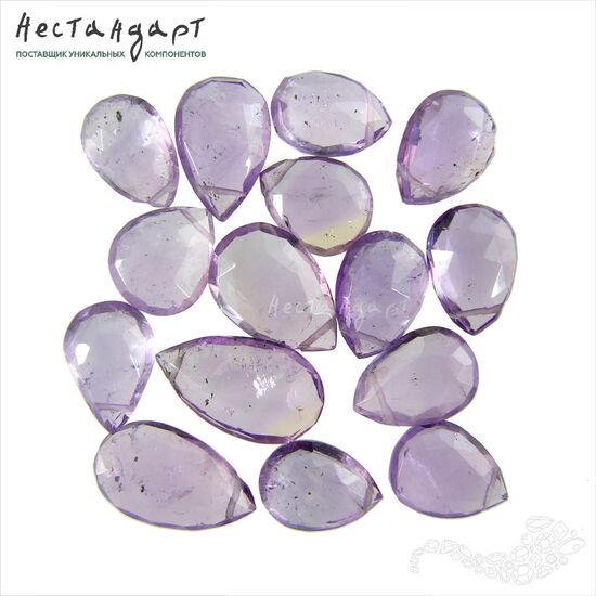 Аметрин натуральный Flat Drop 11-17 мм, изображение 2