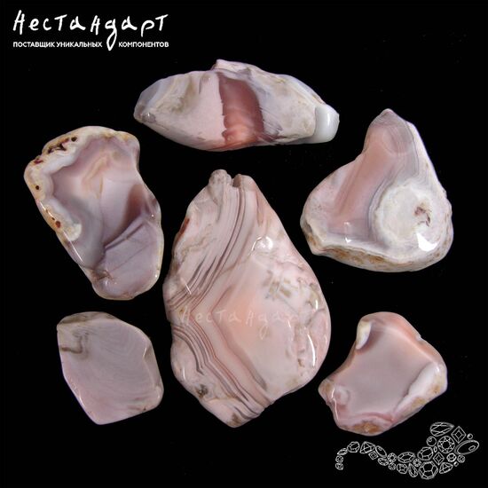 Агат натуральный Pastel Mist 21-51 мм, изображение 5