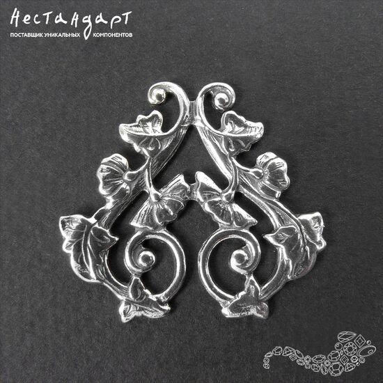 Коннектор-подвеска Floral Artdeco Sterling Silver 26х29 мм, изображение 6