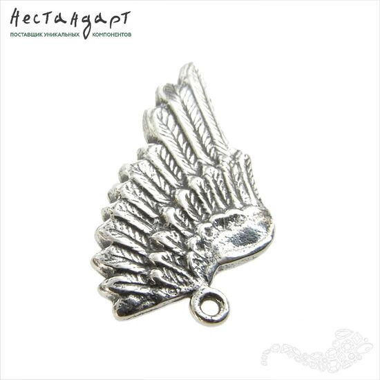 Подвеска Wing Left Sterling Silver 24х13 мм, изображение 4