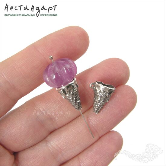 Подвеска-концевик Gelato Sterling Silver 13х9 мм, изображение 2