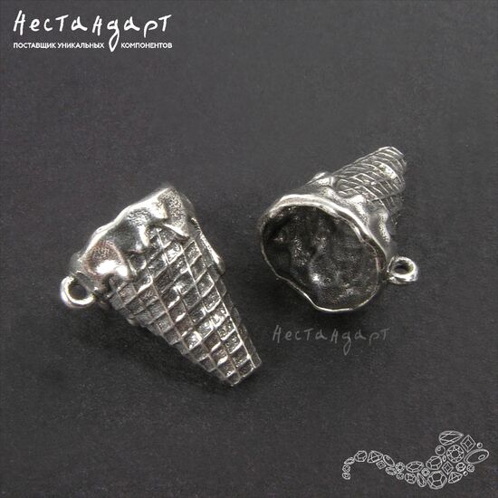 Подвеска-концевик Gelato Sterling Silver 13х9 мм, изображение 3