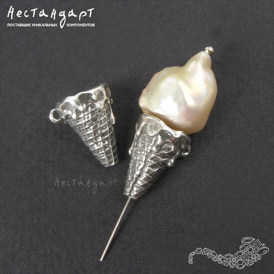 Подвеска-концевик Gelato Sterling Silver 13х9 мм, изображение 5