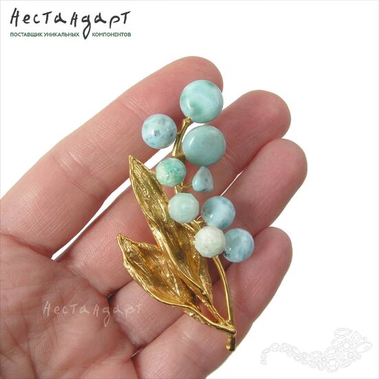 Основа для броши Cinorrodi Gold Plated 54х38 мм, изображение 2