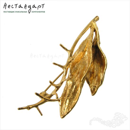 Основа для броши Cinorrodi Gold Plated 54х38 мм, изображение 3