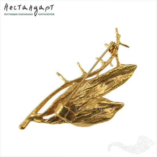 Основа для броши Cinorrodi Gold Plated 54х38 мм, изображение 5