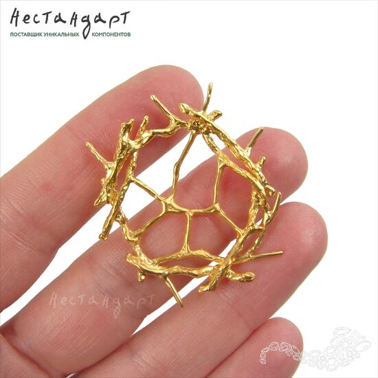 Основа для подвески-коннектора Ghirlanda Gold Plated 36 мм, изображение 2