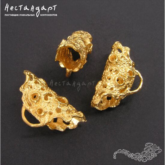 Бейл-держатель для кулона Lunare Gold Plated 24х14 мм, изображение 2