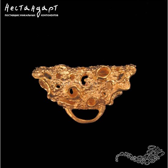 Бейл-держатель для кулона Lunare Gold Plated 24х14 мм, изображение 4