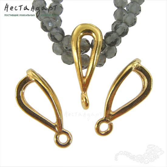 Бейл-держатель для кулона Beautiful Gold Plated 16х5 мм