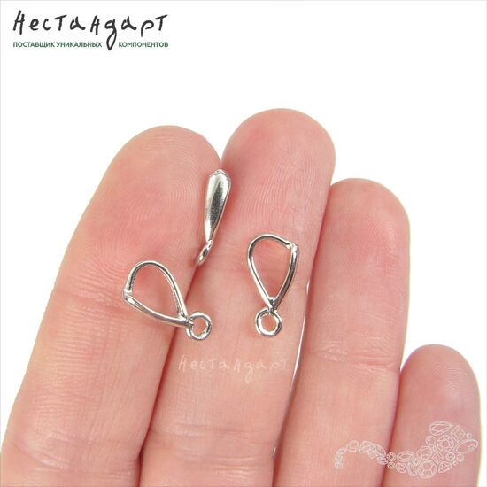 Бейл-держатель для кулона Laconic Rhodium Plated 13х3,5 мм, изображение 2