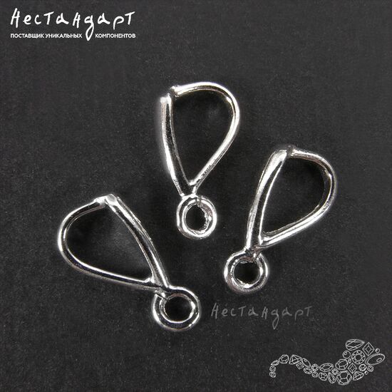 Бейл-держатель для кулона Laconic Rhodium Plated 13х3,5 мм, изображение 3