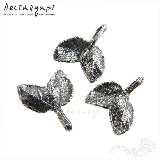 Бейл-держатель для кулона Herbe Silver Plated 19х17 мм