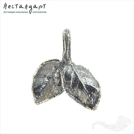 Бейл-держатель для кулона Herbe Silver Plated 19х17 мм, изображение 2