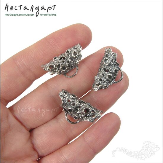 Бейл-держатель для кулона Lunare Silver Plated 24х14 мм, изображение 2