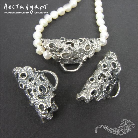 Бейл-держатель для кулона Lunare Silver Plated 24х14 мм, изображение 3