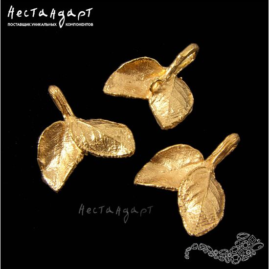 Бейл-держатель для кулона Herbe Gold Plated 19х17 мм, изображение 2