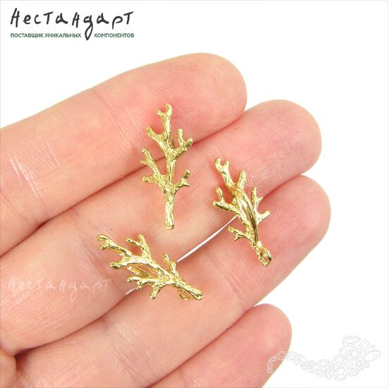 Бейл-держатель для кулона Coral Reef латунь 20х9 мм, изображение 2