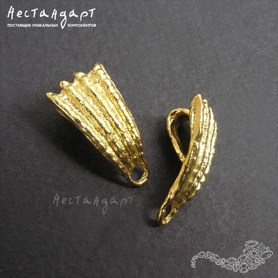 Бейл-держатель для кулона Ancient Shell латунь 18 мм, изображение 3